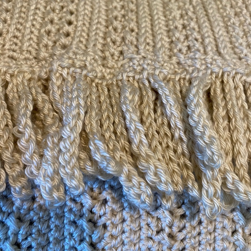 New hand crocheted throw blanket - Picture 2 of 4
